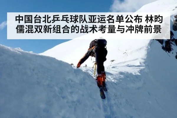 中国台北乒乓球队亚运名单公布 林昀儒混双新组合的战术考量与冲牌前景
